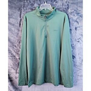 LEGENDS 1/4 Zip Performance Pullover Men's XL  Green Stretch Lightweight